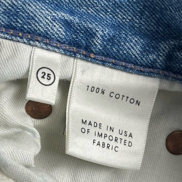 grlfrnd karolina jeans distressed in last dance size 25 medium wash cotton - Picture 10 of 13